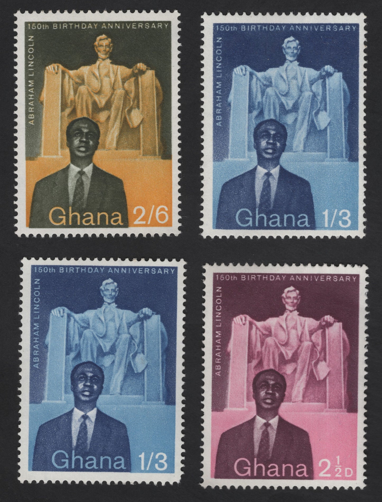 SCG12290 - Ghana 1959 – 150th Birth Anniversary of Abraham Lincoln Set