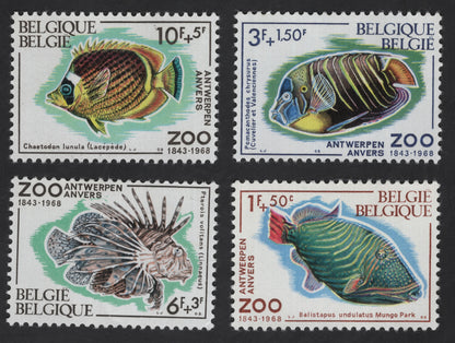 SCG12294 - Belgium 1968 – Antwerp Zoo 125th Anniversary Tropical Fish Set