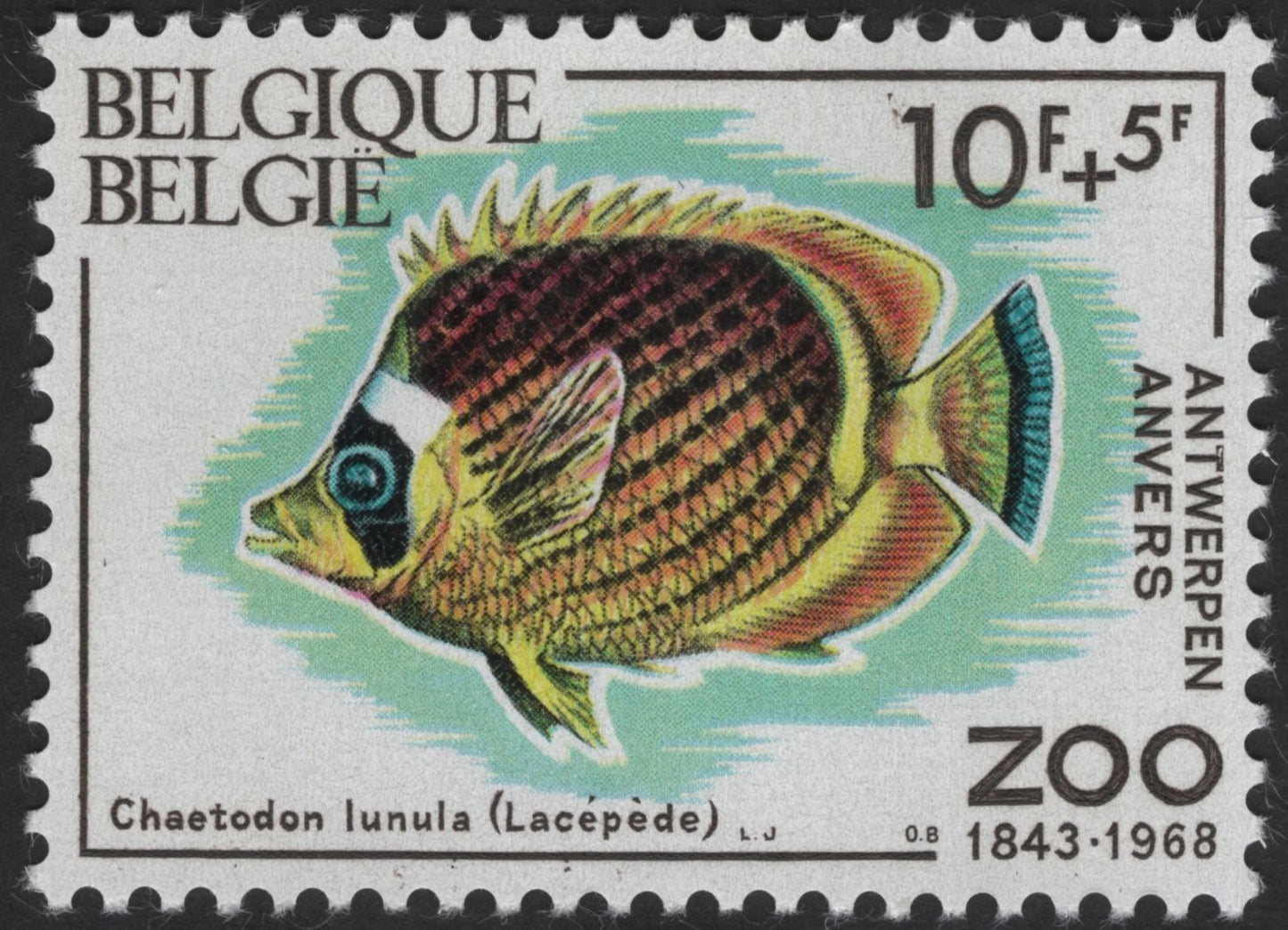 SCG12294 - Belgium 1968 – Antwerp Zoo 125th Anniversary Tropical Fish Set