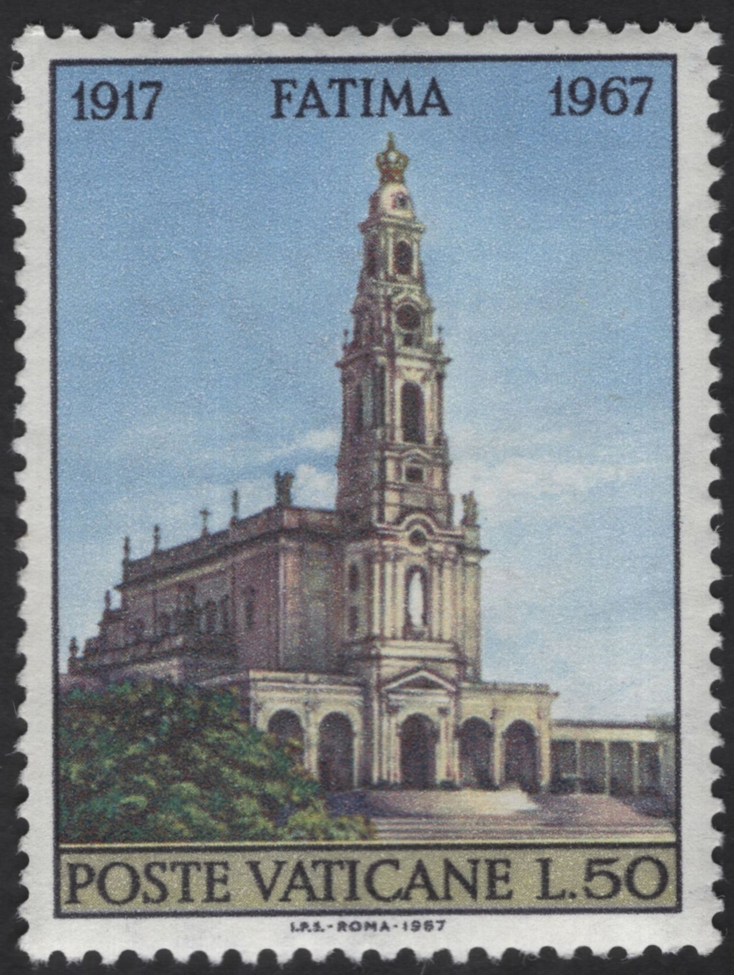 SCG12298 - Vatican City 1967 – Golden Jubilee of Fatima Apparitions Set (1917–1967)