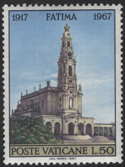 SCG12298 - Vatican City 1967 – Golden Jubilee of Fatima Apparitions Set (1917–1967)