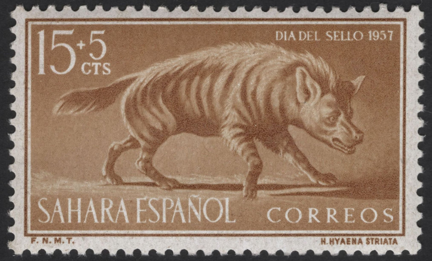 SCG12302 - Spanish Sahara 1957 – Day of the Stamp (Hyena Issue)