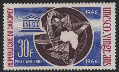 SCG12306 - Republic of Dahomey 1966 – UNESCO 20th Anniversary Airmail Set (30F & 100F)
