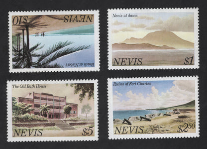 SCG12310 - Nevis Scenic & Heritage Landmarks Set – Beach, Dawn, Bath House & Fort Charles