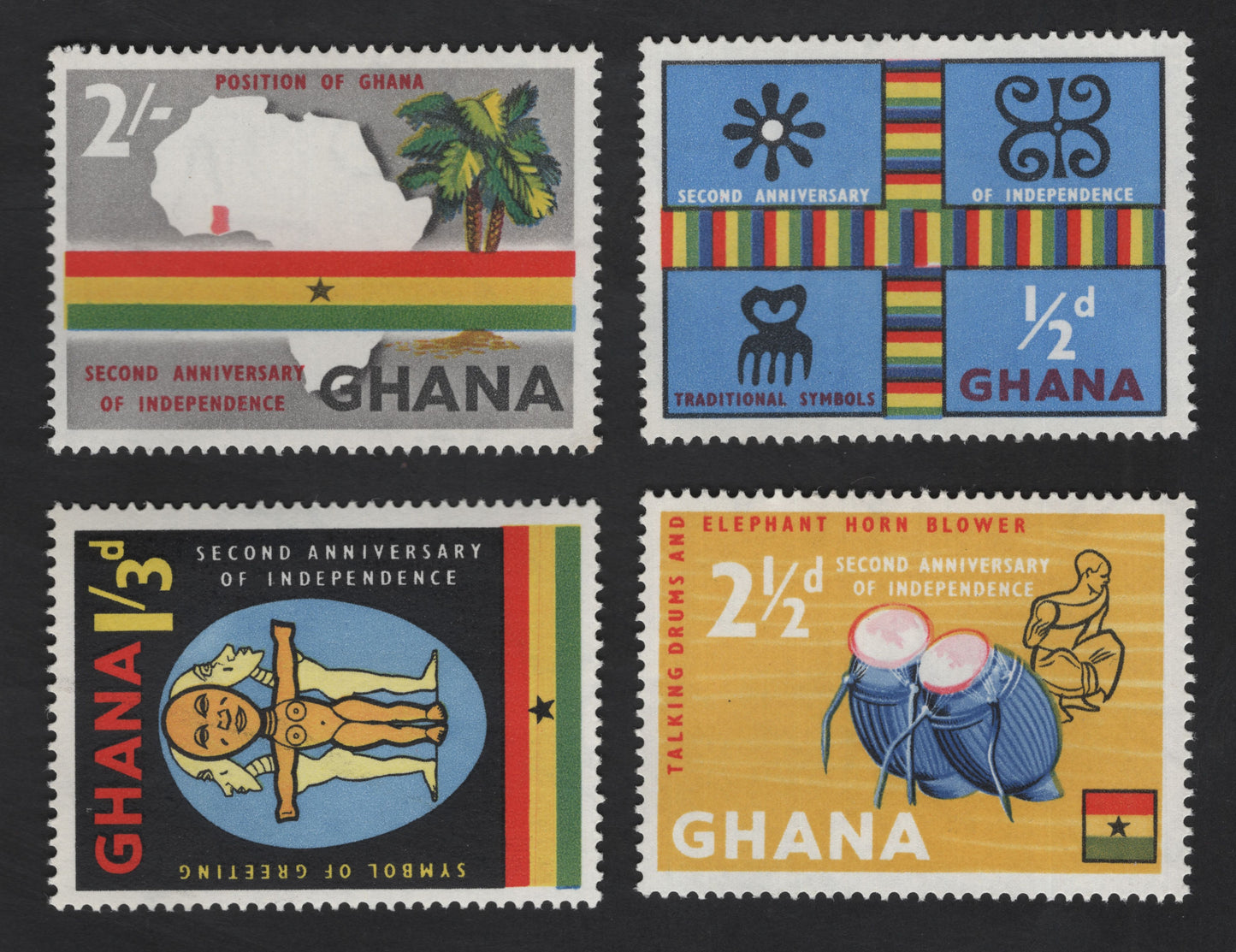 SCG12313 - Ghana 1959 – Second Anniversary of Independence Commemorative Set