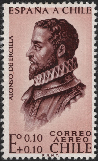 SCG12119 - Spain “España a Chile” Airmail Charity Issue – Gabriela Mistral & Alonso de Ercilla