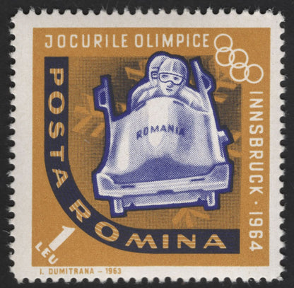 SCG12121 - Romania 1964 Innsbruck Winter Olympics Sports Pair