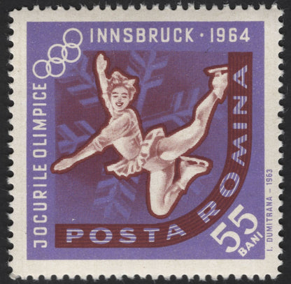 SCG12121 - Romania 1964 Innsbruck Winter Olympics Sports Pair