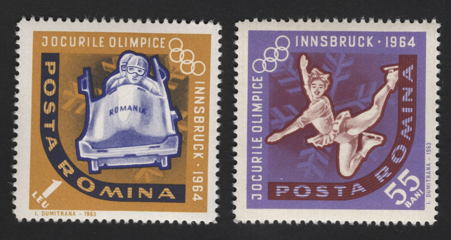 SCG12121 - Romania 1964 Innsbruck Winter Olympics Sports Pair