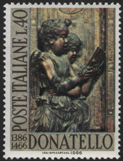 SCG12115 - Italy 1966 Renaissance Masters – Donatello and Giotto Art Stamp Pair