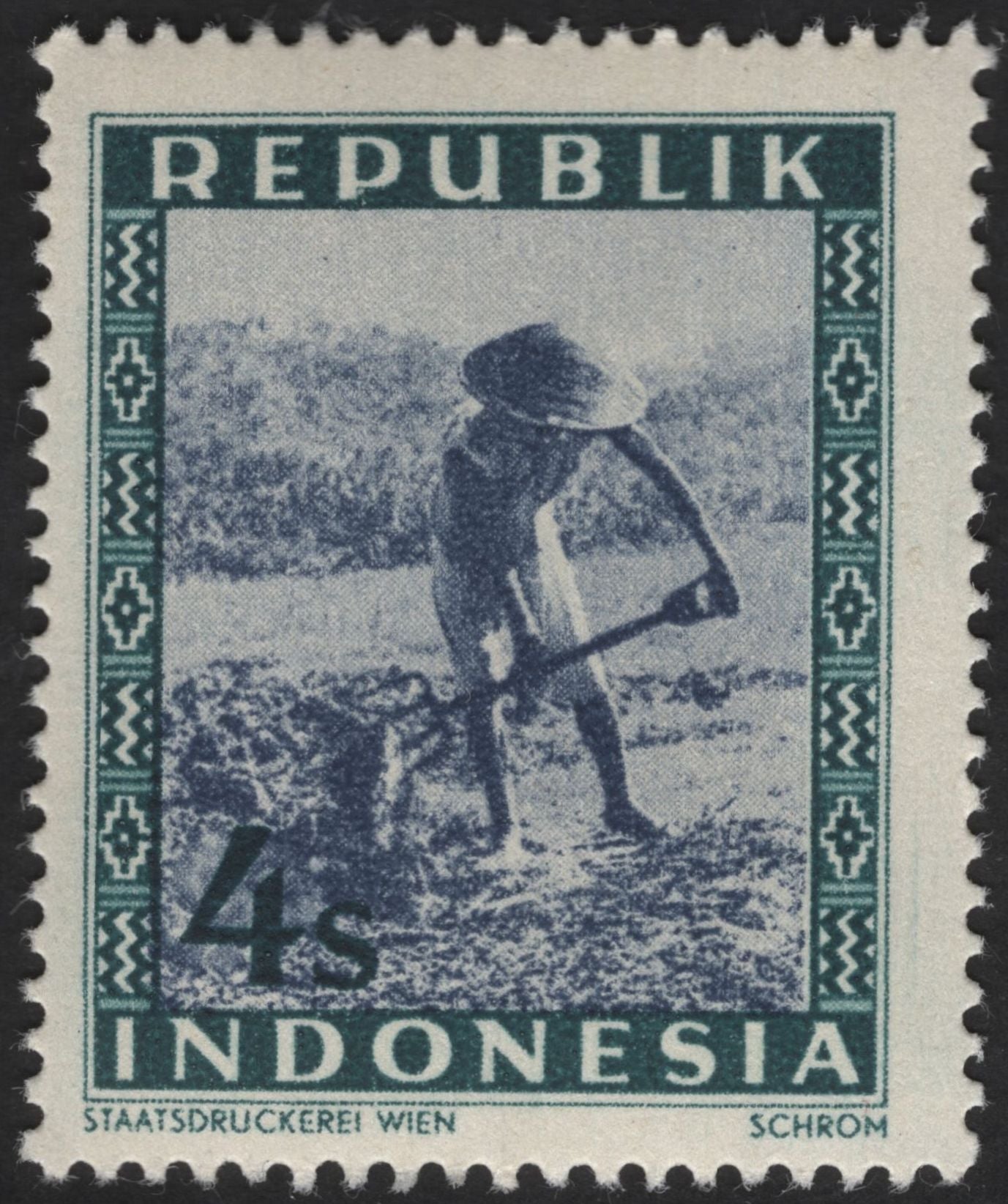 SCG12124 - Indonesia “Labor and Cultural Heritage” Definitive Pair (4s & 5s)