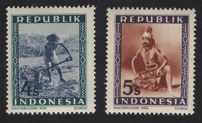 SCG12124 - Indonesia “Labor and Cultural Heritage” Definitive Pair (4s & 5s)