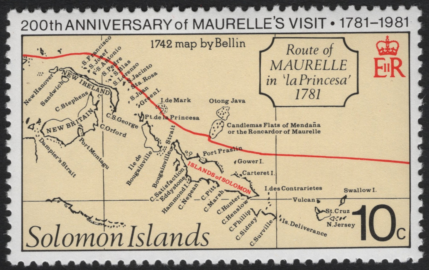 SCG8356 - 200th Anniversary of Maurelle’s Visit – Solomon Islands (1981)