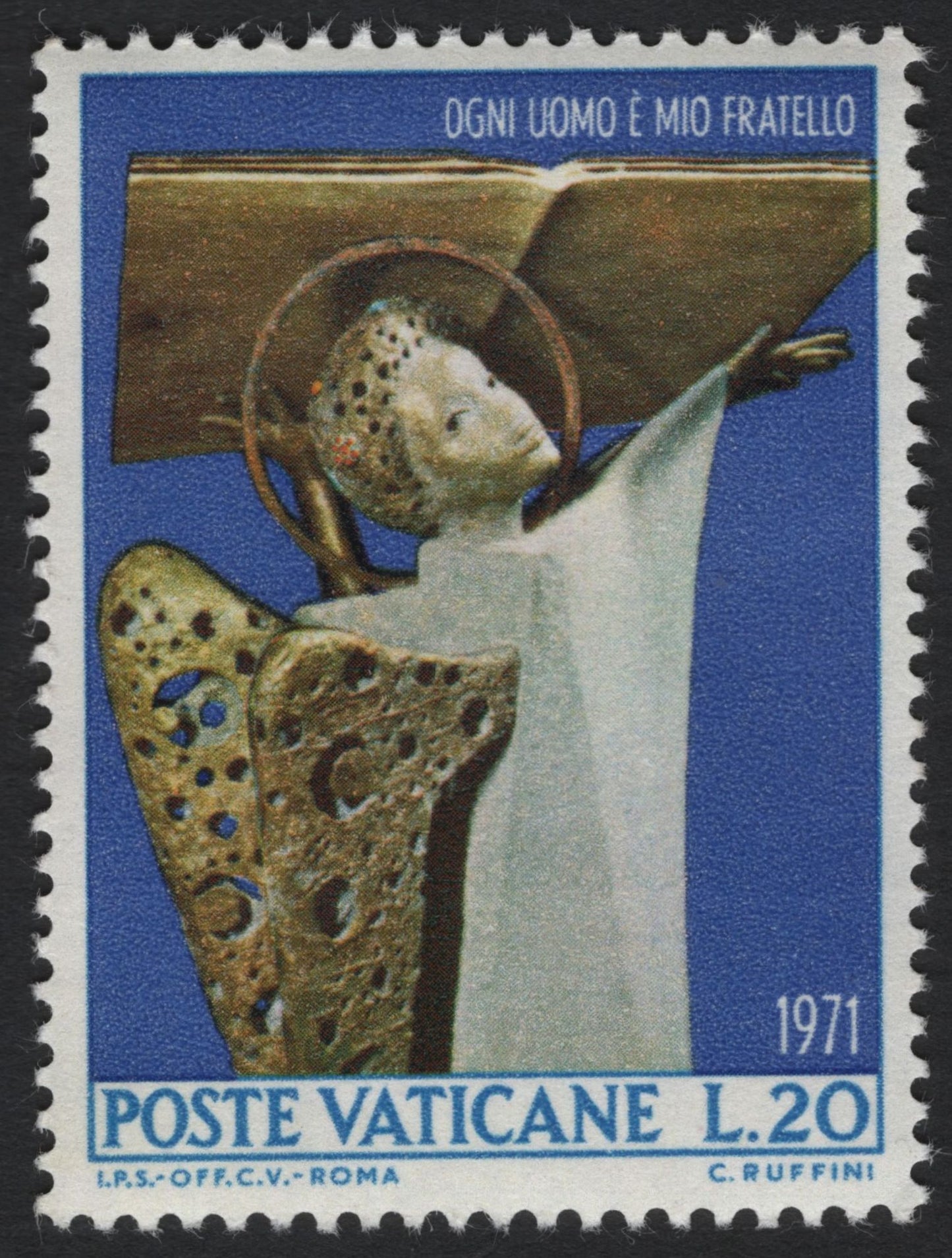 SCG10831 - Vatican City 1971 "Ogni Uomo è Mio Fratello" Angel Sculpture Pair