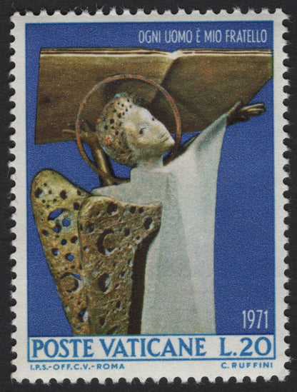 SCG10831 - Vatican City 1971 "Ogni Uomo è Mio Fratello" Angel Sculpture Pair