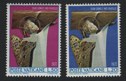 SCG10831 - Vatican City 1971 "Ogni Uomo è Mio Fratello" Angel Sculpture Pair