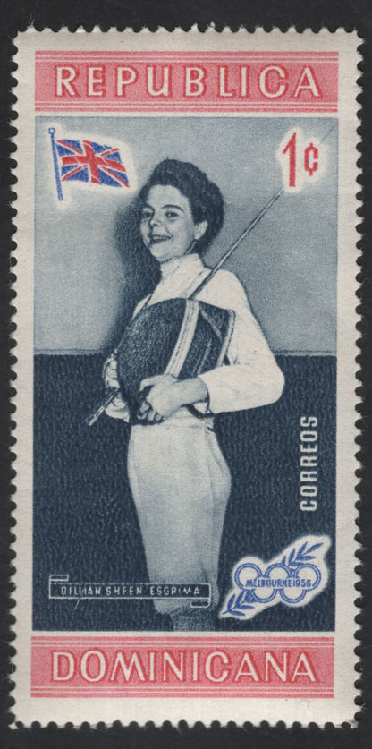 SCG12317 - Dominican Republic 1956 Melbourne Olympics Athletes Commemorative Set (3 Stamps)