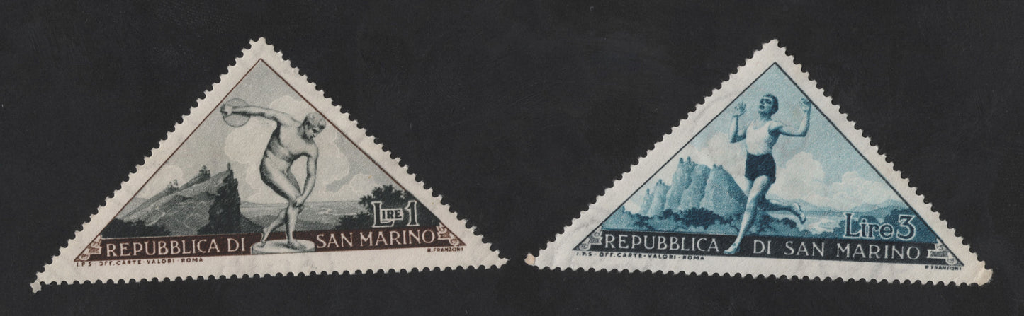 SCG12320 - San Marino 1952 Olympic Games – Triangular Athletic Pair
