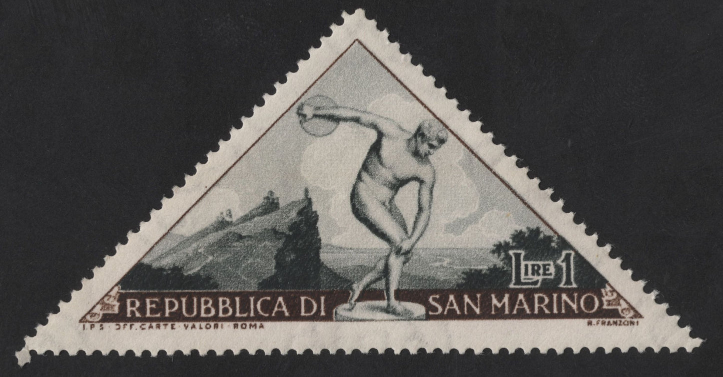 SCG12320 - San Marino 1952 Olympic Games – Triangular Athletic Pair