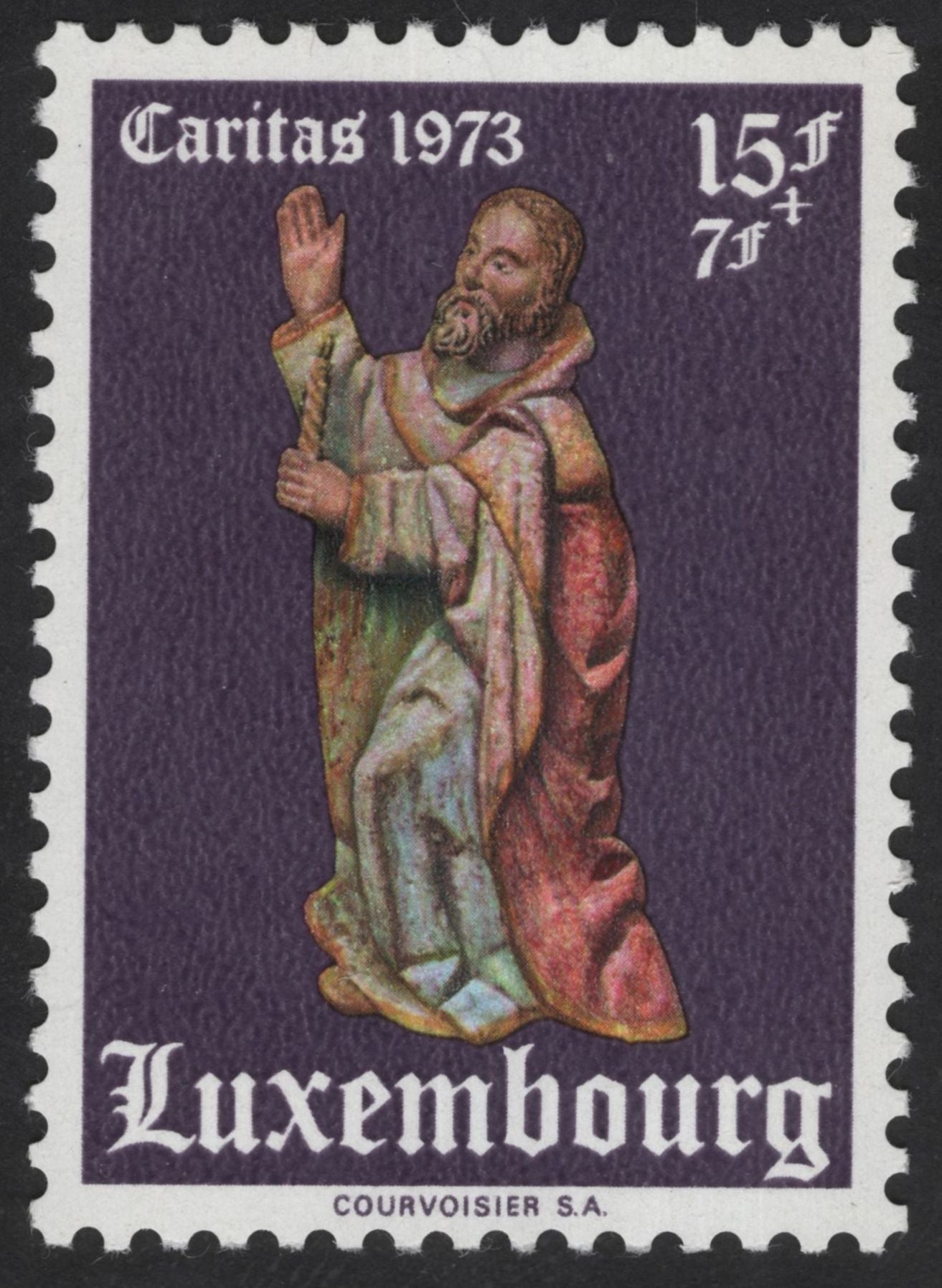 SCG12325 - Luxembourg – Caritas Charity Set 1973 (Religious Sculptures Series)