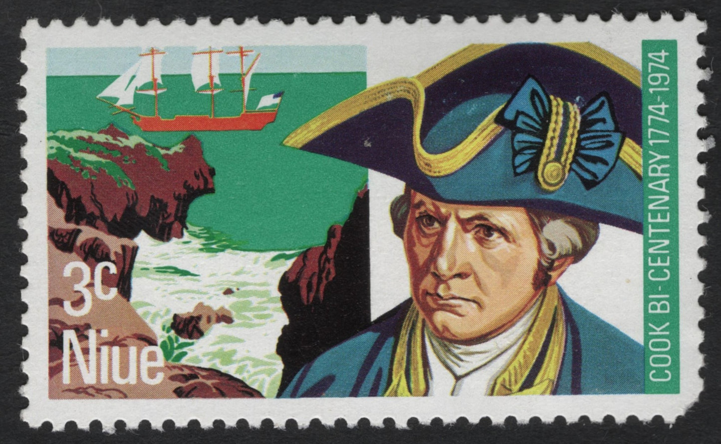 SCG8395 - Niue 1974 – Captain James Cook Bicentenary (3c)