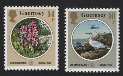 SCG12127 - Guernsey 1986 Europa CEPT – Conservation and Natural Heritage (Pair)