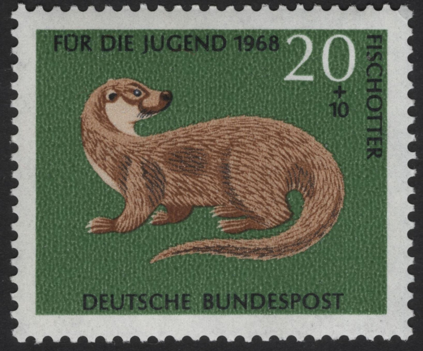 SCG12128 - Germany 1968 Youth Charity Wildlife Stamp – European Otter