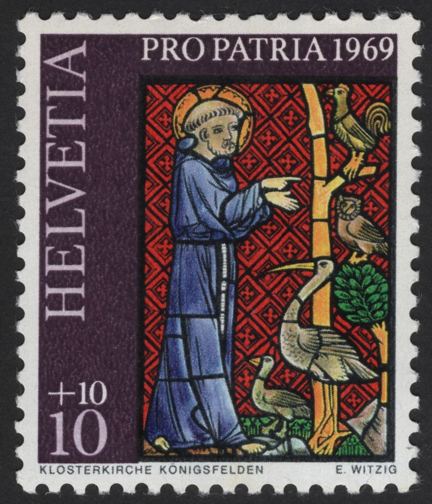 SCG12154 - Switzerland 1969 Pro Patria Charity Stamps – Medieval Art & Madonna (Pair)
