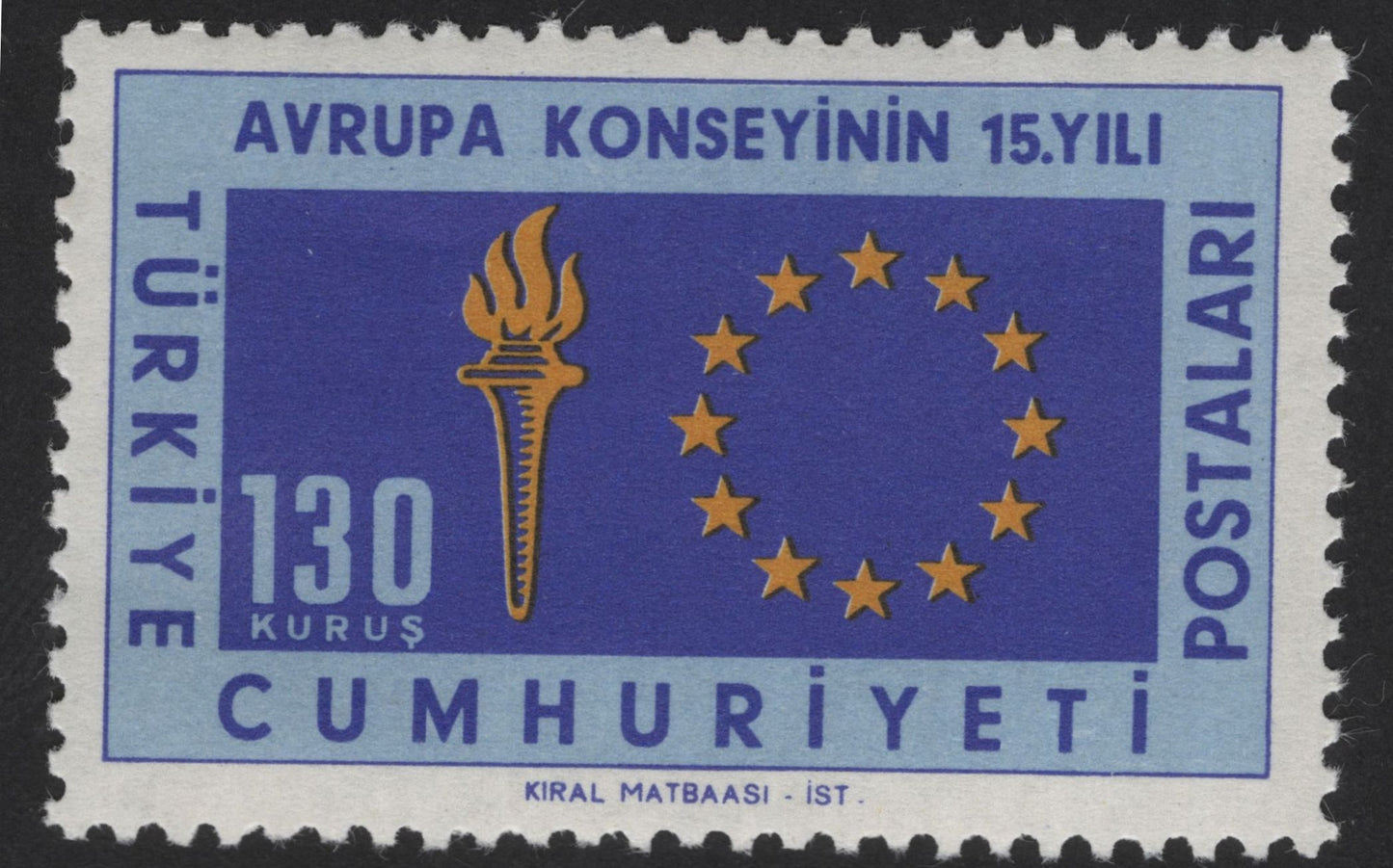 SCG12164 - Turkey 1964 Council of Europe 15th Anniversary Commemorative Pair