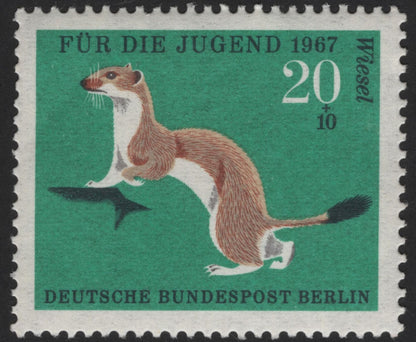 SCG12162 - Germany (Berlin) 1967 “For the Youth” Charity Animal Pair – Weasel & Hamster