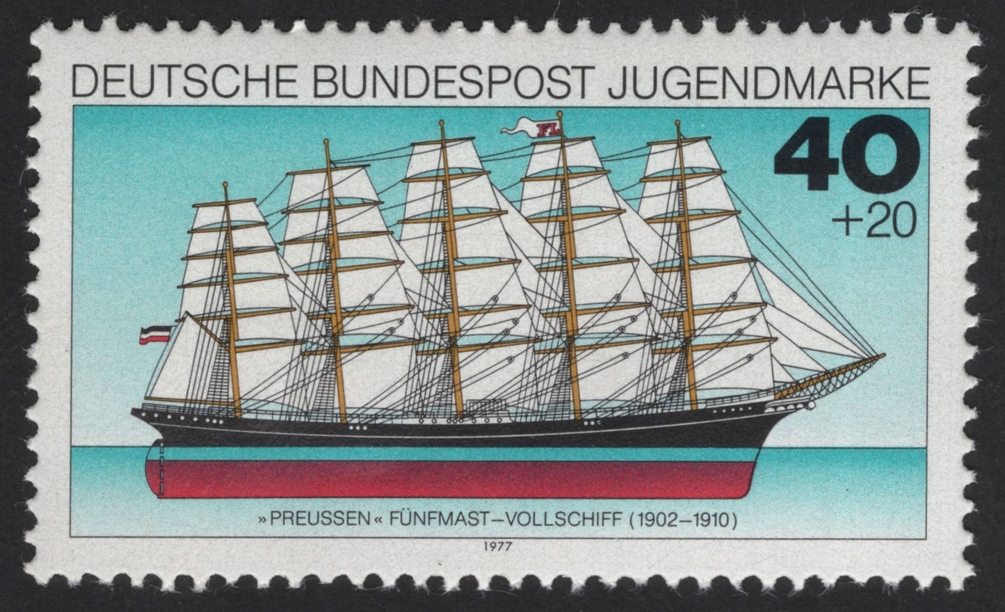 SCG12174 - Germany 1977 Historic Sailing Ships – Youth Welfare Semi-Postal Pair