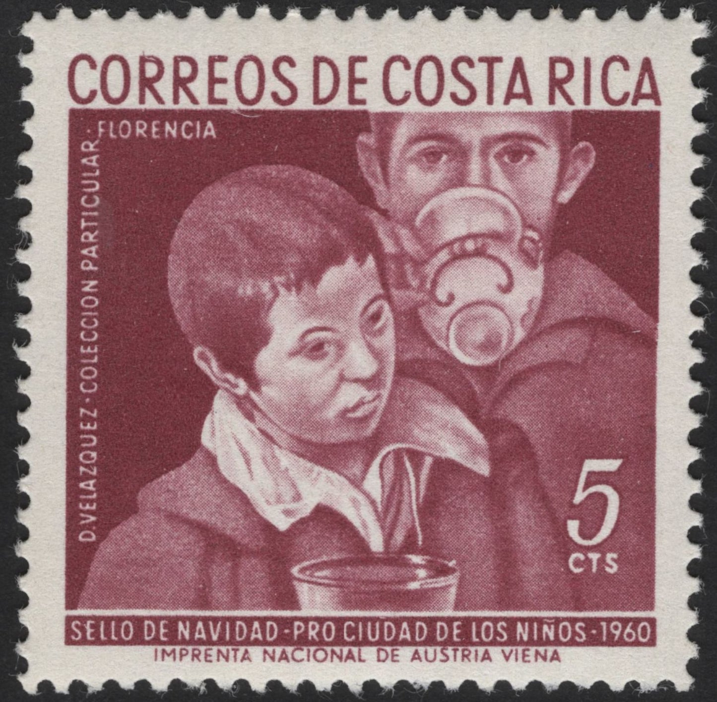 SCG12170 - Costa Rica 1960 “Pro Ciudad de los Niños” Christmas Charity Stamp Pair