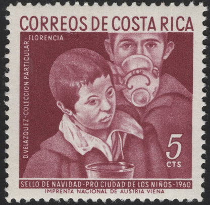 SCG12170 - Costa Rica 1960 “Pro Ciudad de los Niños” Christmas Charity Stamp Pair