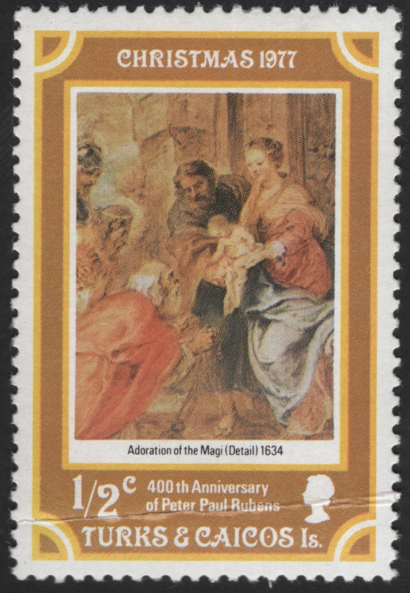 SCG12185 - Turks & Caicos Islands 1977 Christmas – Peter Paul Rubens 400th Anniversary Pair