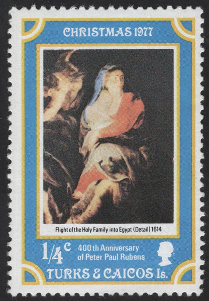 SCG12185 - Turks & Caicos Islands 1977 Christmas – Peter Paul Rubens 400th Anniversary Pair