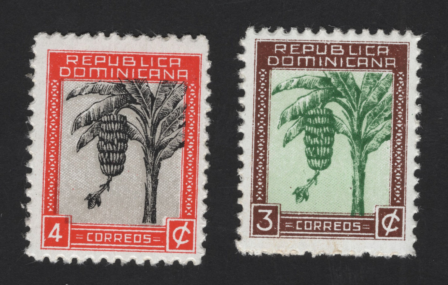 SCG12180 - Dominican Republic Banana Plant Definitive Pair (3c & 4c)