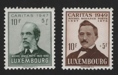SCG12181 - Luxembourg Caritas Charity Issue – National Poets Michel Lentz & Michel Rodange