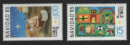 SCG12196 - Chile 1985 Christmas Nativity Commemorative Pair