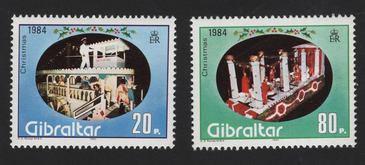 SCG12191 - Gibraltar 1984 Christmas Festival Floats Stamp Pair