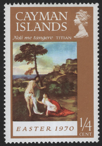 SCG12331 - Cayman Islands 1970 – Easter “Noli Me Tangere” by Titian (Color Frame Pair)