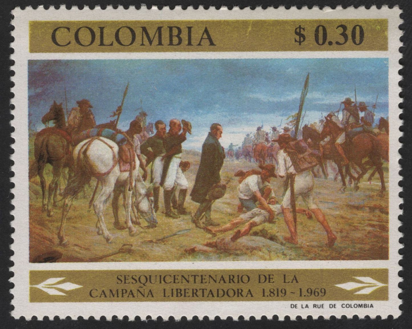 SCG12205 - Colombia 1969 Liberating Campaign Sesquicentennial Commemorative Pair