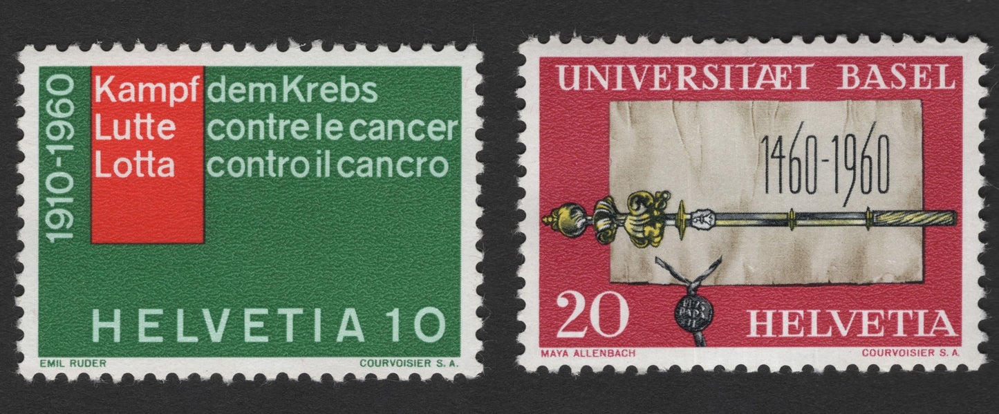 SCG12100 - Switzerland 1960 Public Welfare & Education Commemorative Pair