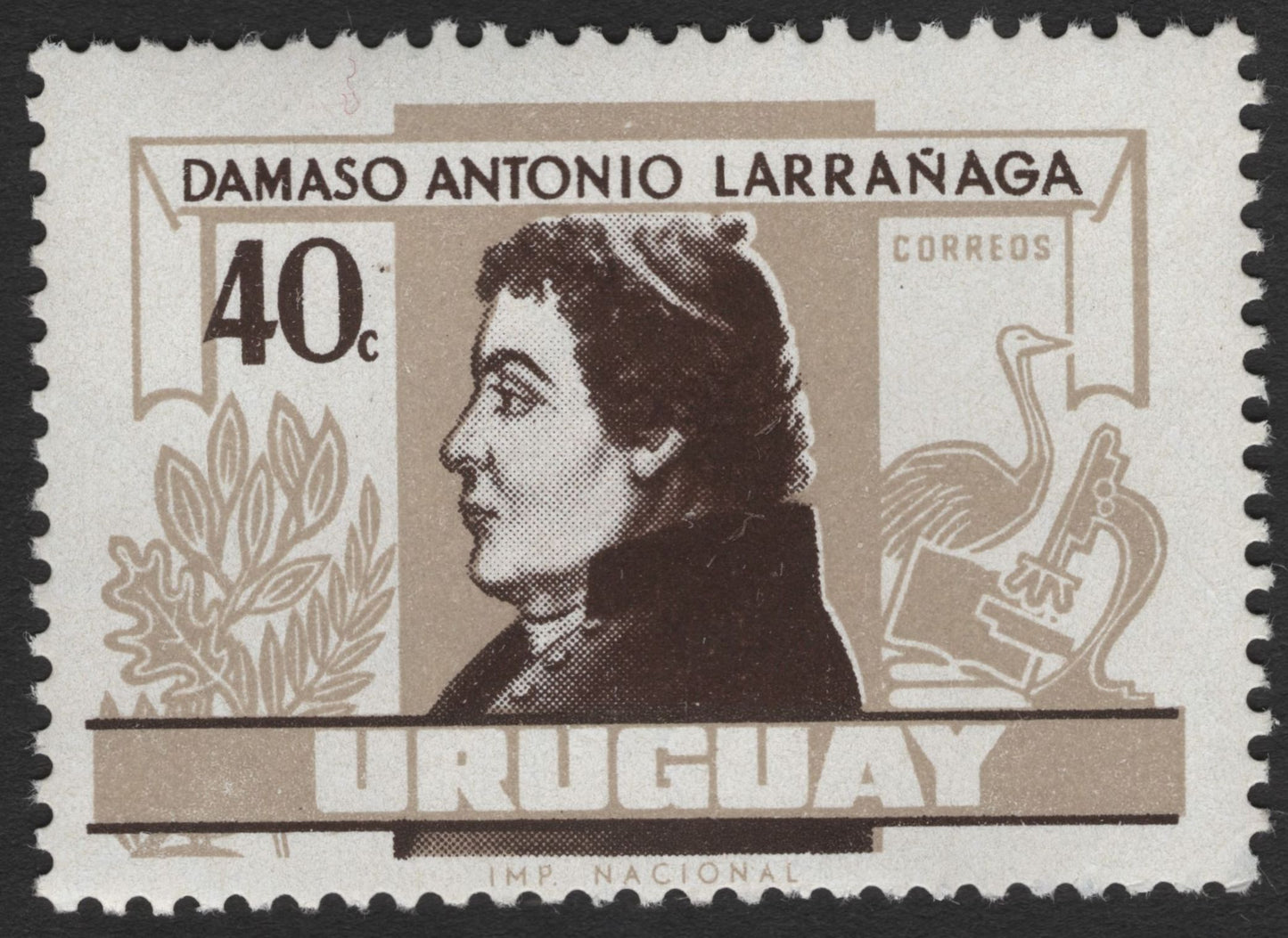 SCG12096 - Uruguay Damaso Antonio Larrañaga Definitive Pair (20c & 40c)