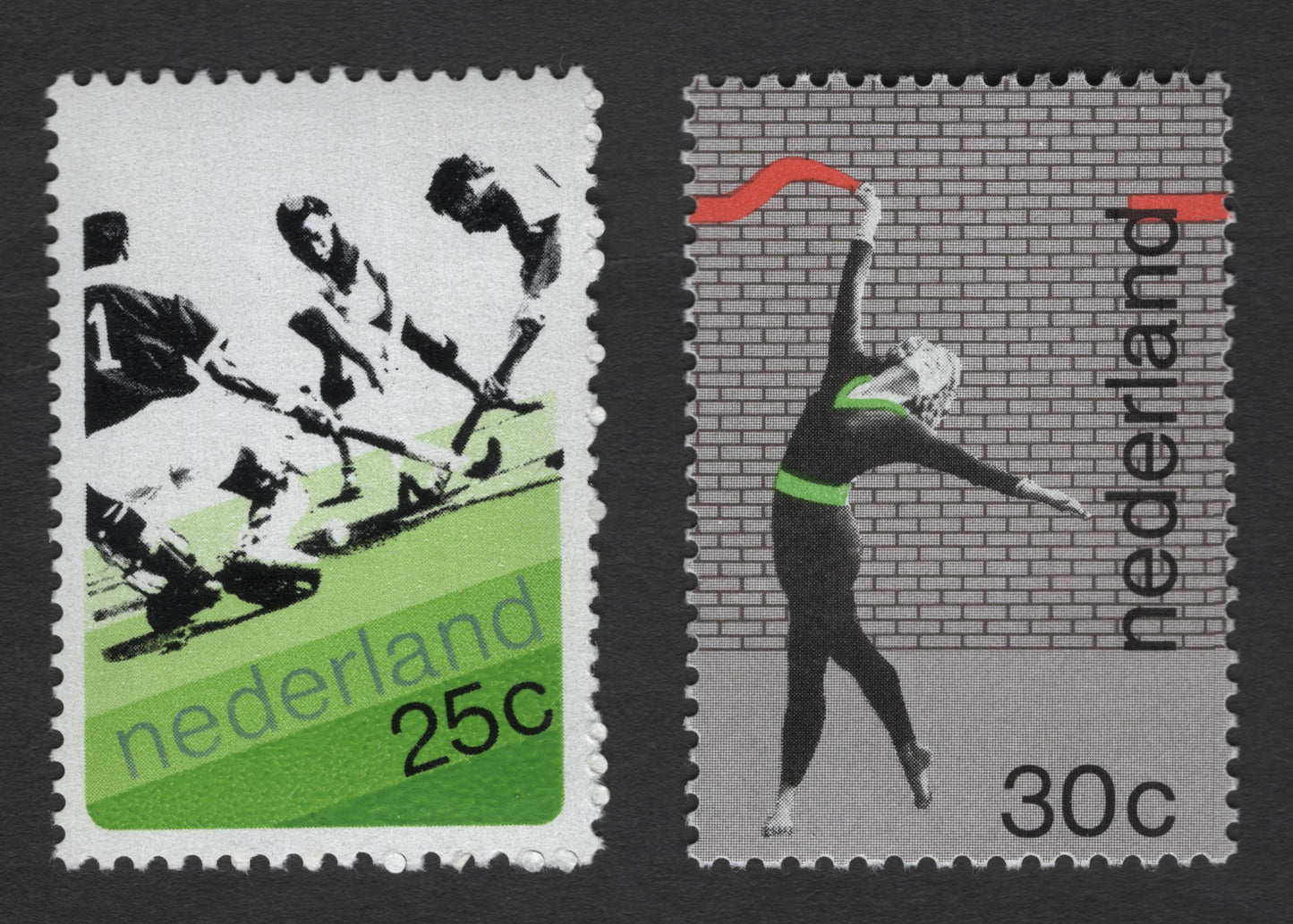SCG12097 - Netherlands 1990 Sports & Movement Stamp Pair (25c–30c)