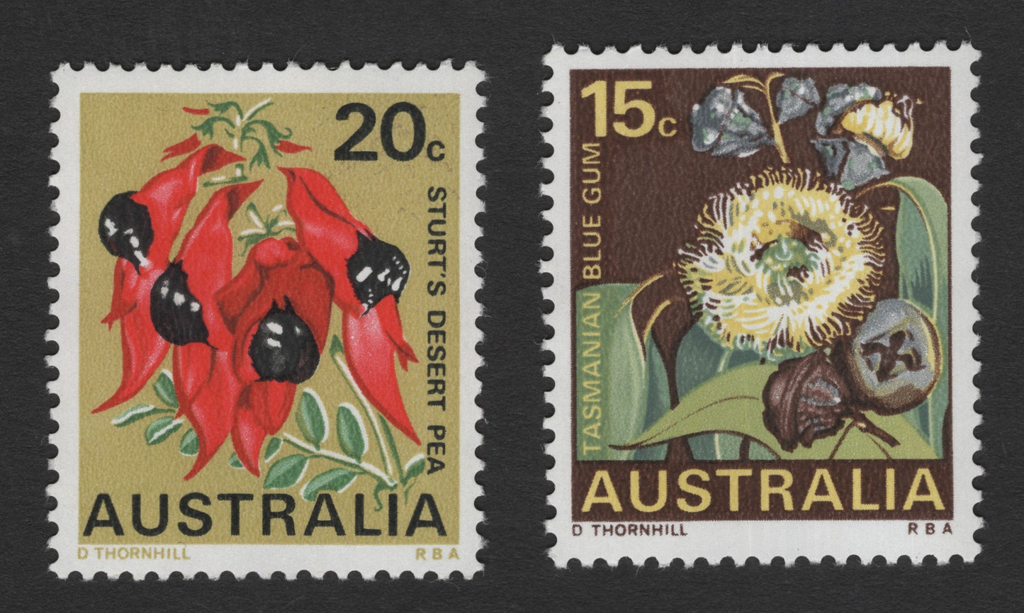 SCG12098 - Australia Native Flora Series – Sturt’s Desert Pea & Tasmanian Blue Gum Pair