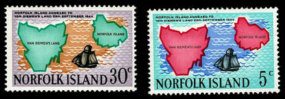 SCG155 Norfolk Island 1974 Commemorative Stamps – Annexation to Van Diemen’s Land (1844)
