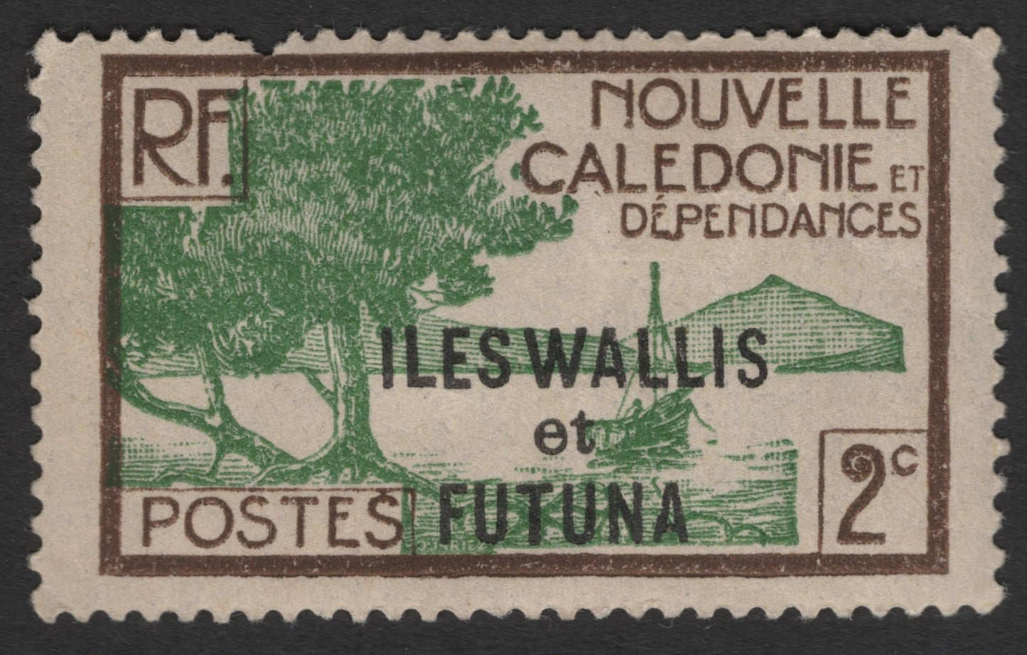 SCG11419 - Wallis & Futuna – 2c Landscape Overprint on New Caledonia Issue (French Colonial Overprint)