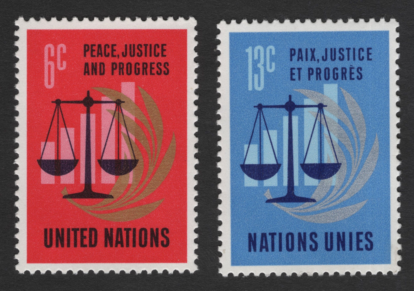SCG12144 - United Nations “Peace, Justice and Progress” Definitive Pair