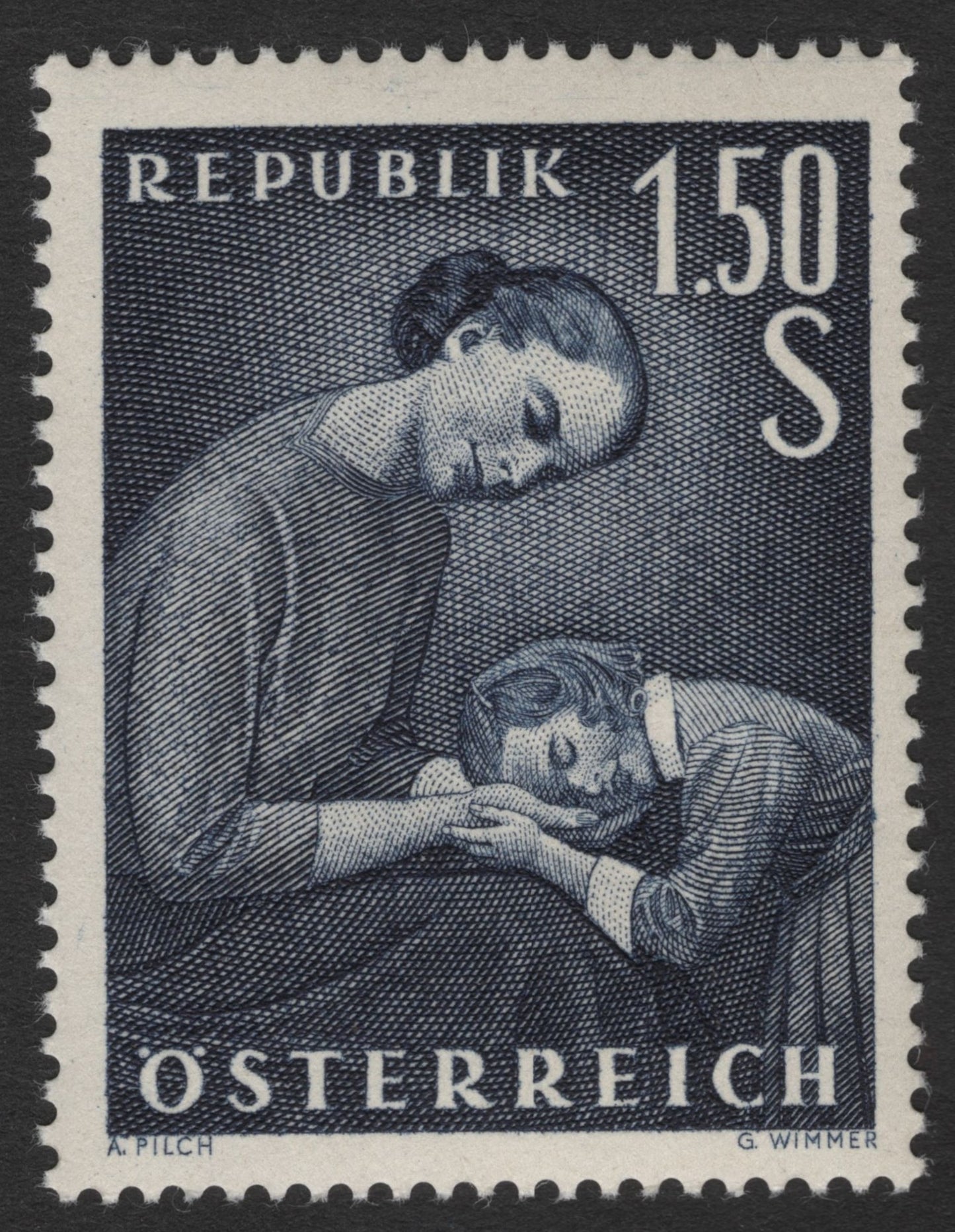 SCG11432 - Austria – 1.50 Schilling “Mother & Child Welfare” Social Aid Issue
