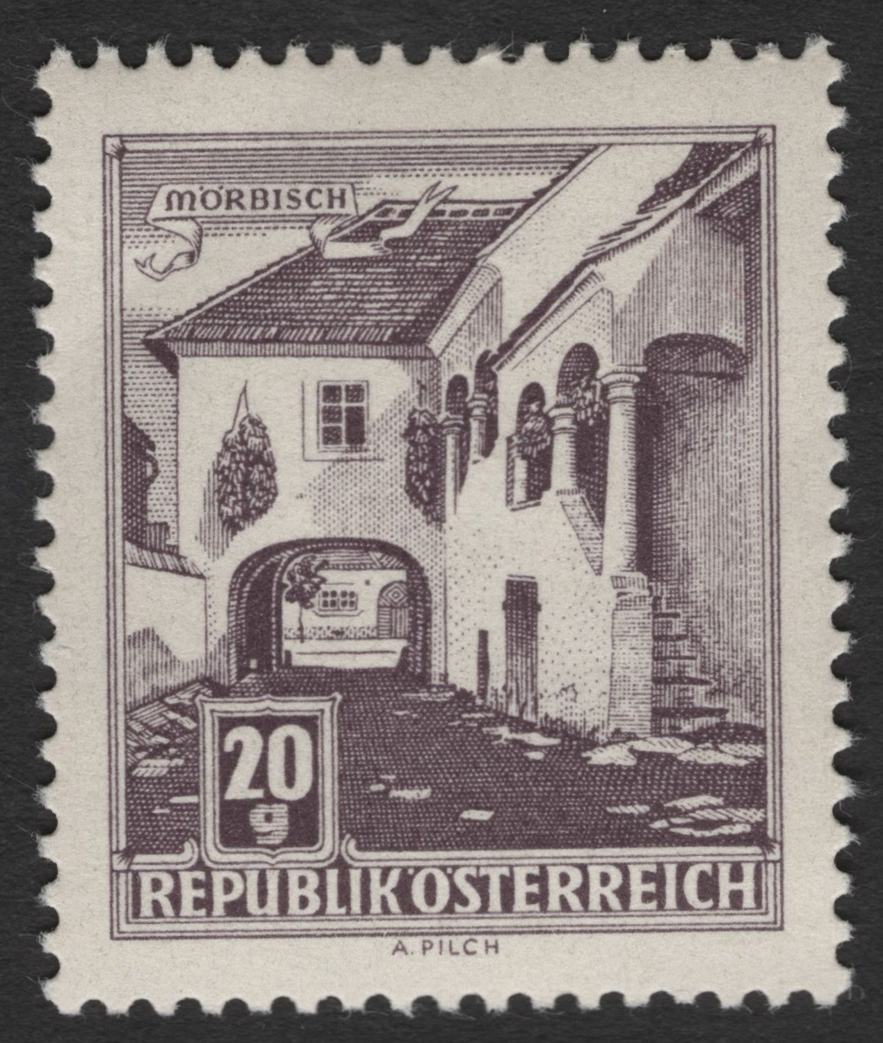 SCG11433 - Austria – Mörbisch Village Courtyard 20g Definitive (A. Pilch Design)